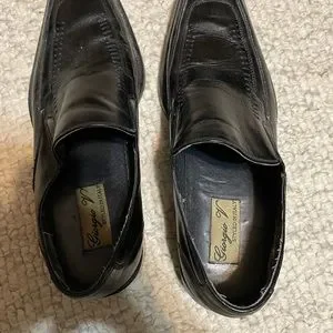 Giorgio V Black Leather Shoes - Size 9M Giorgio V Mens Black Leather Dress Lace Up Oxfords Shoes  main image 4